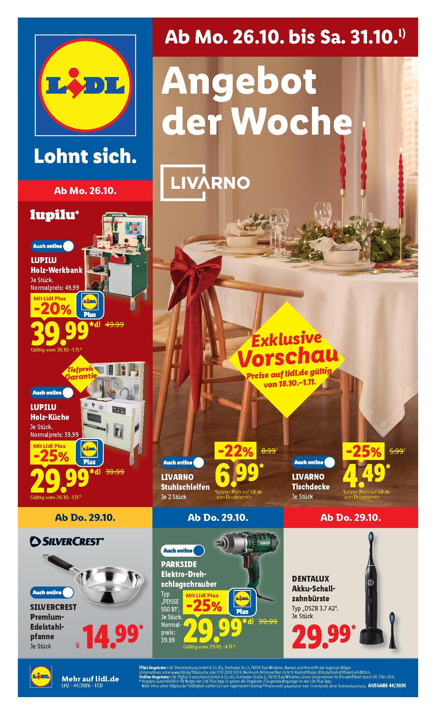Lidl Prospekt 26.10.2026 - 31.10.2026