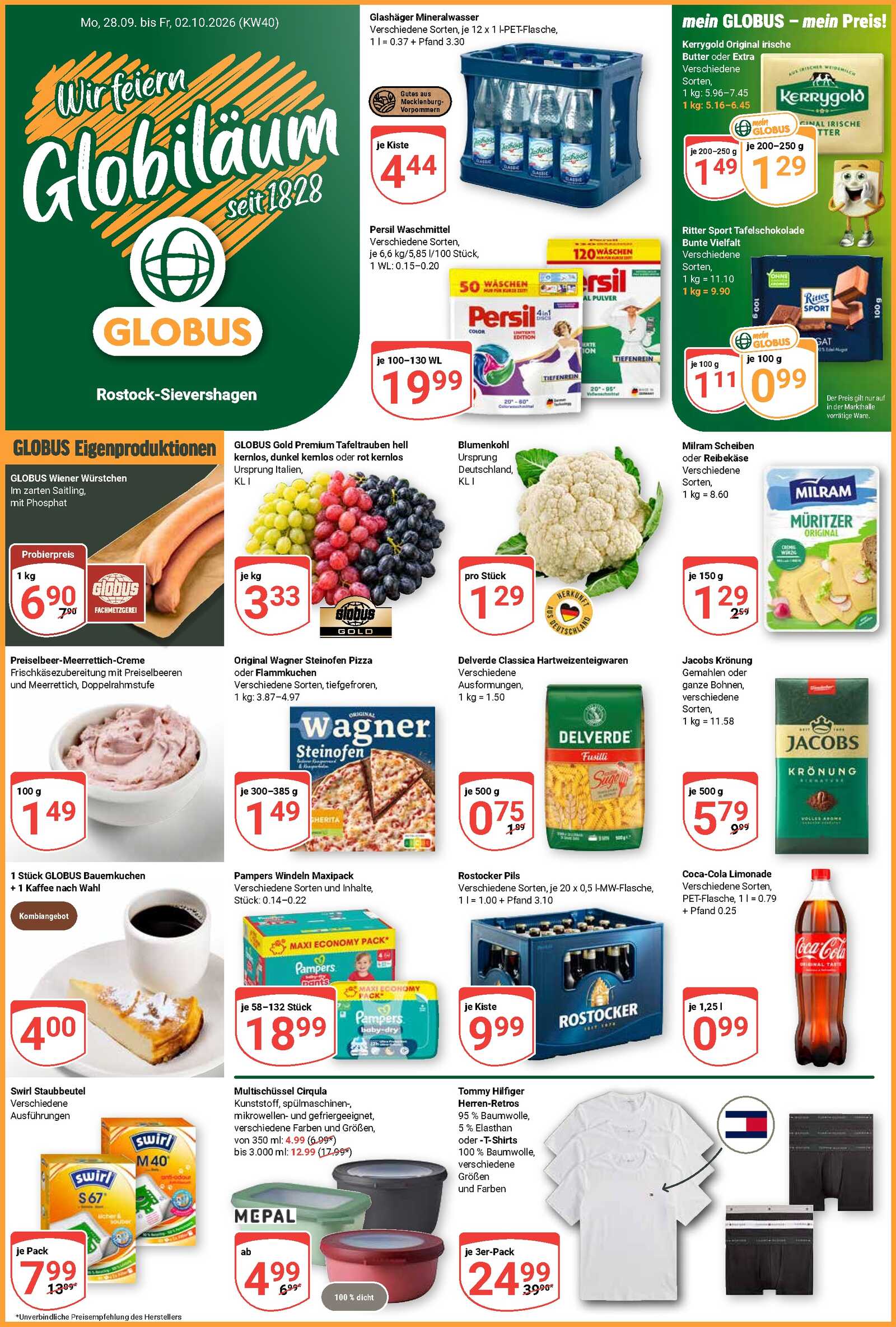 Globus Prospekt Sievershagen 28.09.2026 - 02.10.2026
